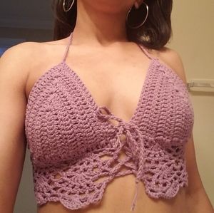 Stylish Purple Crop Top with Modern Flair